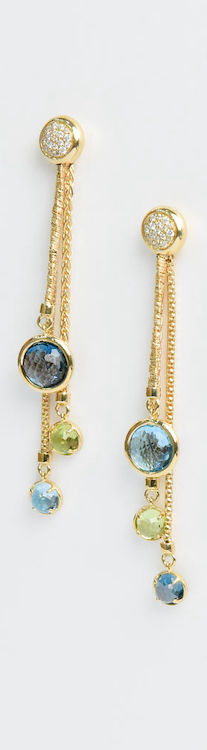 Collection | JG gold and gemstone dangle earrings